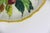 Vintage hand painted apple cherry fruit large ceramic plate with a scalloped edge and yellow rope detail. This is in very...