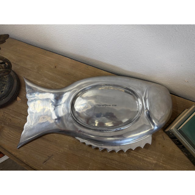 1970s Coastal Large Arthur Court Fish Platter 1974 25 X 13 Inches Long For Sale - Image 6 of 7