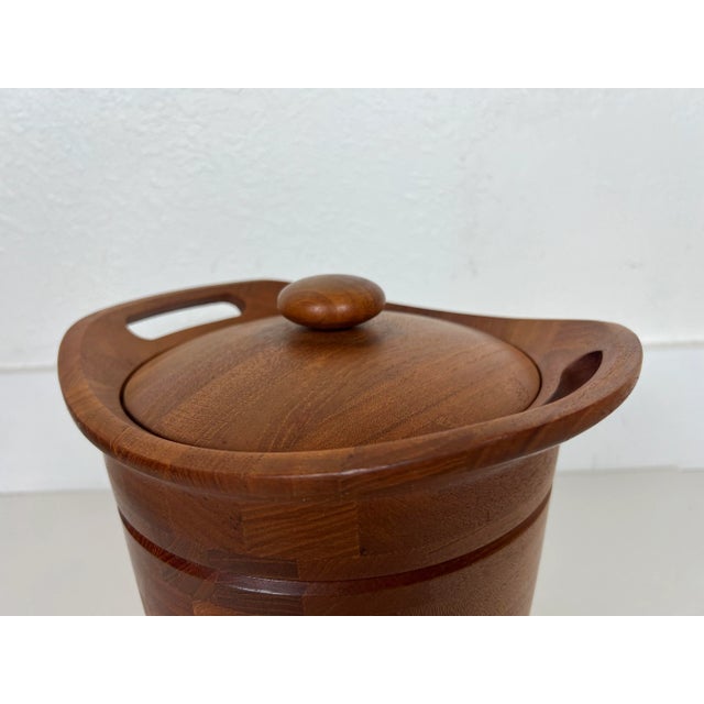 Danish Teak Ice Bucket by Esb Denmark For Sale - Image 10 of 13