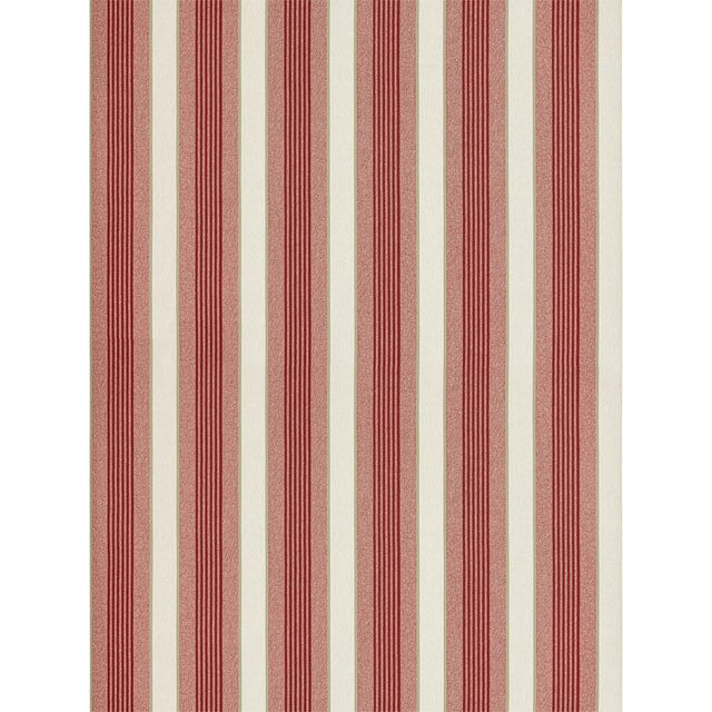 The House of Scalamandré Arlo Stripe Wallpaper, Cherry For Sale