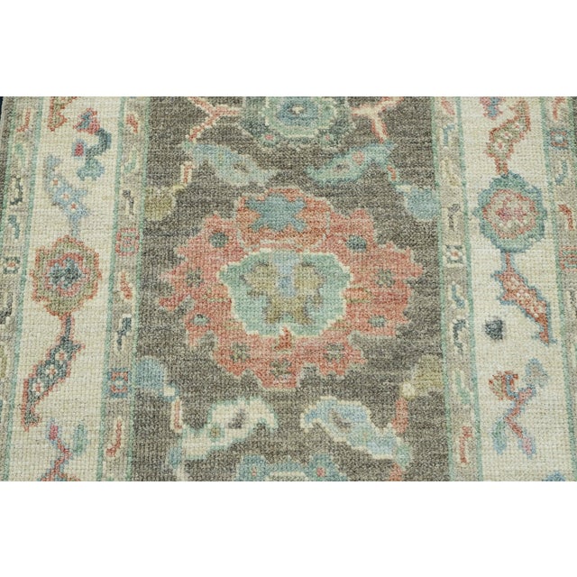 Turkish Oushak Runner Rug 2'9" x 8'2" #17501 For Sale In Houston - Image 6 of 8