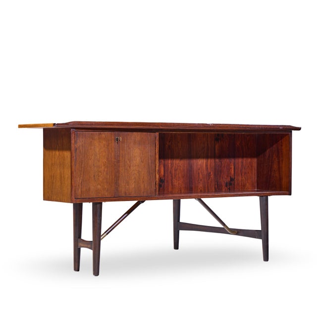 Mid 20th Century Peter Lovig Nielsen Mid Century Danish Rosewood Boomerang Desk For Sale - Image 5 of 13