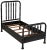 Noir NOIR Bachelor Bed, Twin, Hand Rubbed Black For Sale - Image 4 of 10
