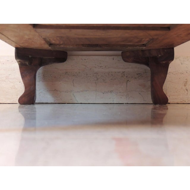 Mid 20th Century Vintage Decorative Wooden Brass Inlaid Campaign Chest For Sale - Image 11 of 12