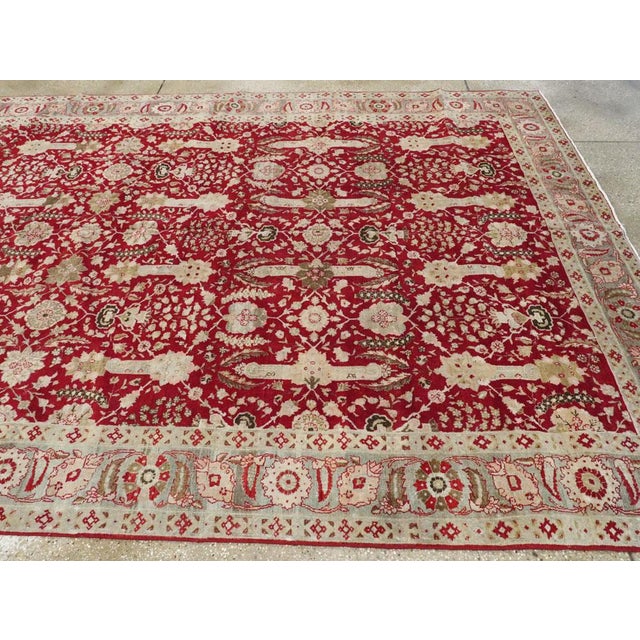 Textile Galerie Shabab Collection Early 20th Century Persian Tabriz Gallery Carpet For Sale - Image 7 of 9