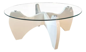 Low Table in Transparent Glass, 1980s