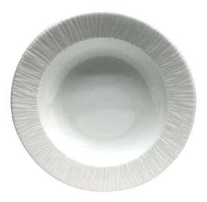 Discontinued Dansk Glace White Soup Bowls Embossed Rimmed Portugal