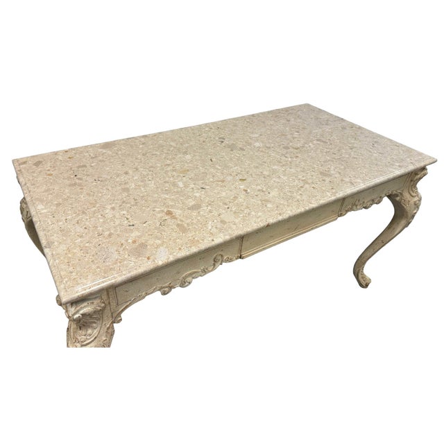 French Country Shabby Chic Writing Desk For Sale - Image 10 of 11