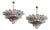 Murano Chandeliers with Feather Prisms, 2010, Set of 2 For Sale