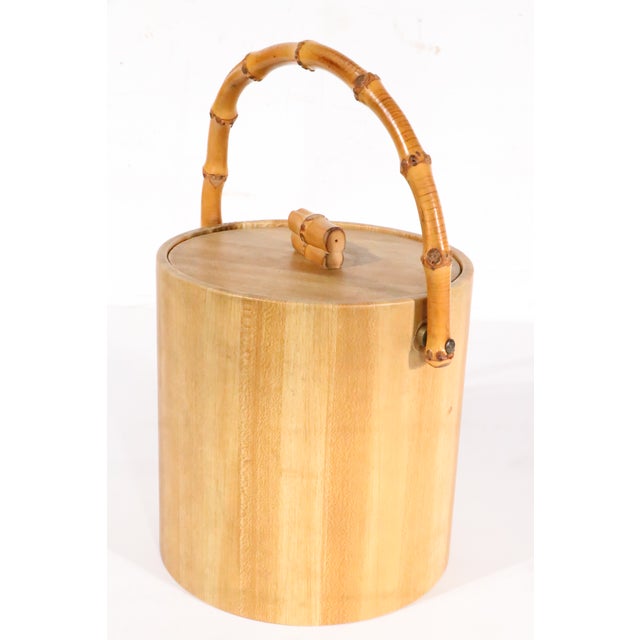 Mid 20th Century Coastal Bamboo Ice Bucket by Tastesetter For Sale - Image 11 of 13