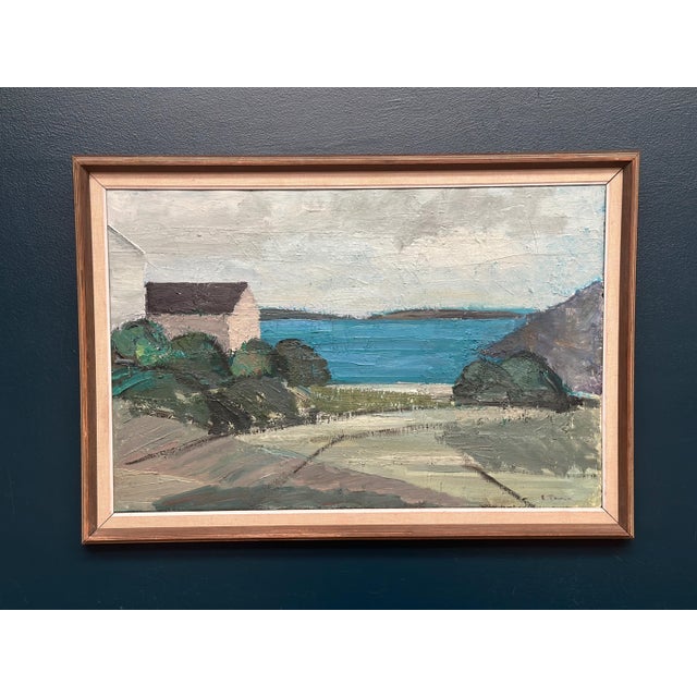 Einar Persson, Coastal Motif, 1950s, Oil on Panel, Framed For Sale - Image 13 of 18