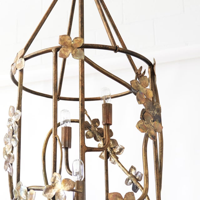 Tobacco Sakura Floral Lantern For Sale In Dallas - Image 6 of 8