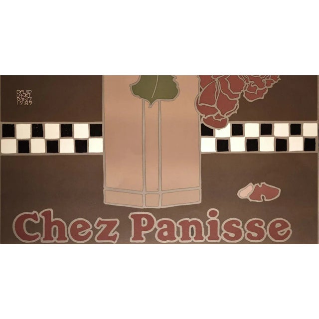 Figurative Chez Panisse Restaurant Birthday Celebration: Original Goines Graphic Art Poster, 1989 For Sale - Image 3 of 3