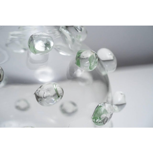 Salviati Glass Vase with Clear Optical Droplets by Luciano Gaspari for Salviati, 1962 For Sale - Image 4 of 11