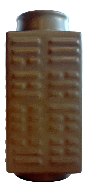 Chinese Porcelain Bagua Teadust Glazed Cong Vase