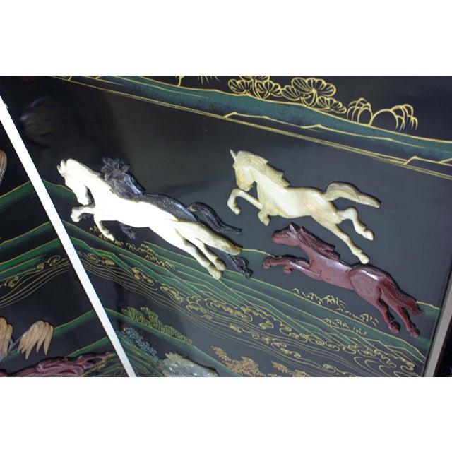 Wood Vintage Room Divider with Marble Stones, 1970s For Sale - Image 7 of 16