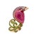 Bochic "Orient" Vintage Emerald Ruby & Pink Sapphire Ring - 18K Gold & Silver For Sale - Image 13 of 18
