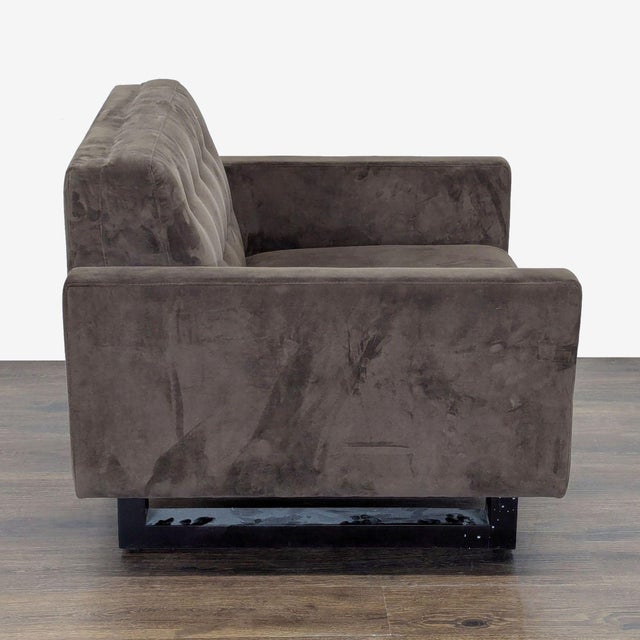 2010s Room & Board Wells Modern Brown Lounge Chair With Square Arms For Sale - Image 5 of 9