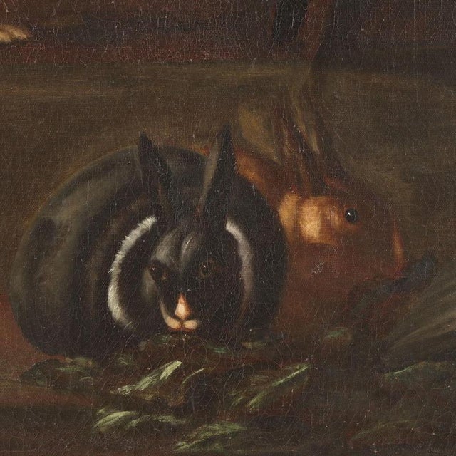 Attributable to Sinibaldo Scorza, Animals in Dark Background, Oil on Canvas For Sale - Image 4 of 12