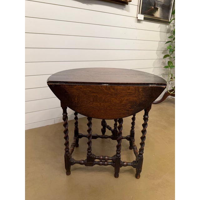 Wood 19th Century English Gate Leg Table For Sale - Image 7 of 11