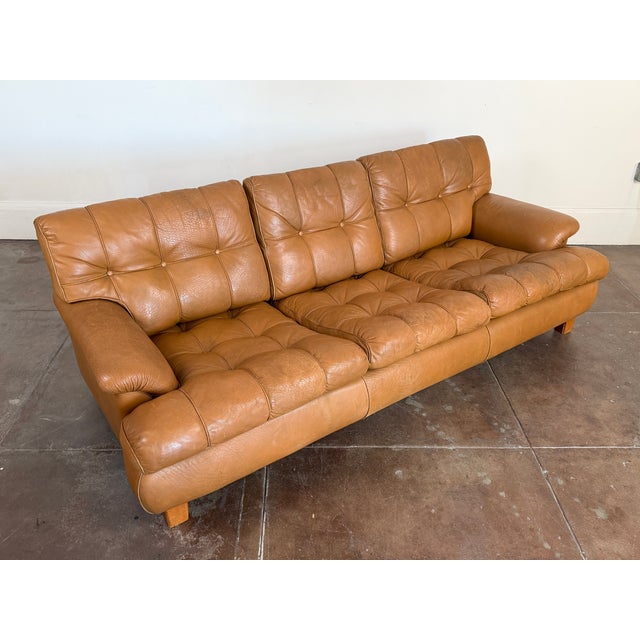 Vintage 1970s Buffalo Leather Attributed to Arne Norell "Mexico" Sofa For Sale - Image 14 of 18