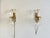 Metal Vintage French Brass and Crystal Glass Floral Wall Sconces in the style of Maison Baguès, 1940s, Set of 2 For Sale - Image 7 of 17