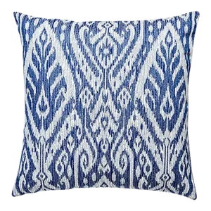 The House of Scalamandré Borneo Ikat Outdoor Pillow, Indigo