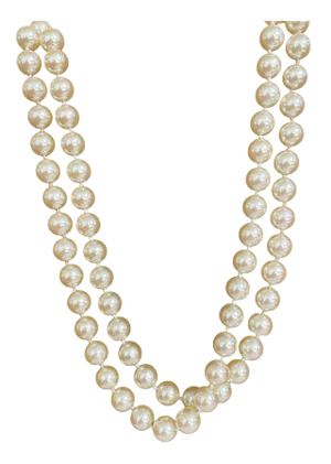 Vintage Czech Faux Large Pearl Necklace 18"