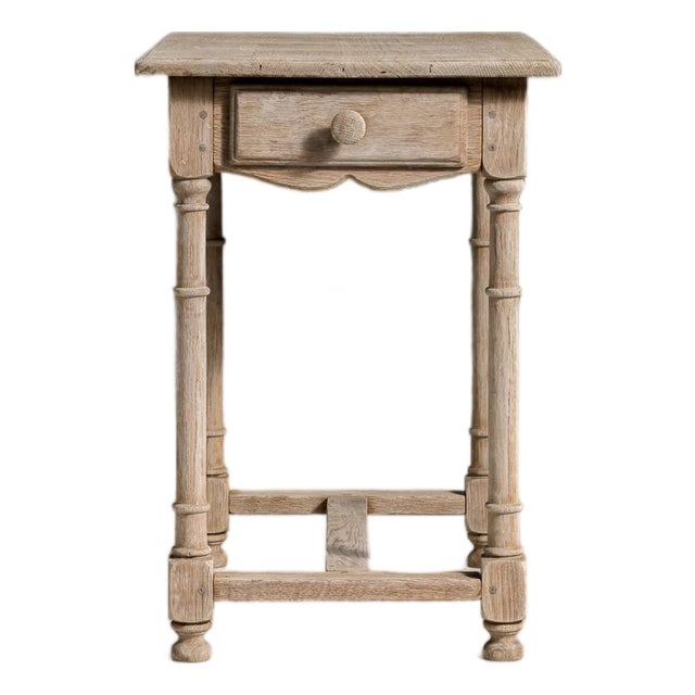 Oak Side Table With Single Drawer For Sale