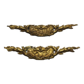 Gilt Bronze Furniture Pediments, 1890s, Set of 2 For Sale