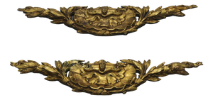 Gilt Bronze Furniture Pediments, 1890s, Set of 2
