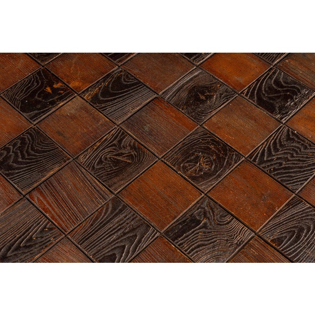 Mid 20th Century Wooden Chess Table With Wooden Chess Pieces For Sale - Image 9 of 15