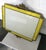 Chinoiserie Italian Giltwood Wall Mirror With Canary‑Yellow Border, Rococo Style For Sale - Image 3 of 11