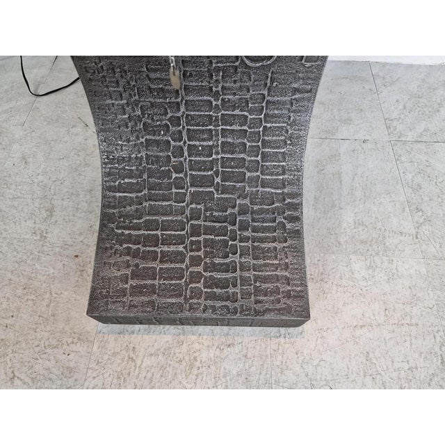 Brown Vintage Brutalist Standing Clock, 1970s For Sale - Image 8 of 12