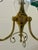 Mid-Century Modern Vintage Brass and Silver Three-Light Shell Chandelier, 1984 For Sale - Image 3 of 7