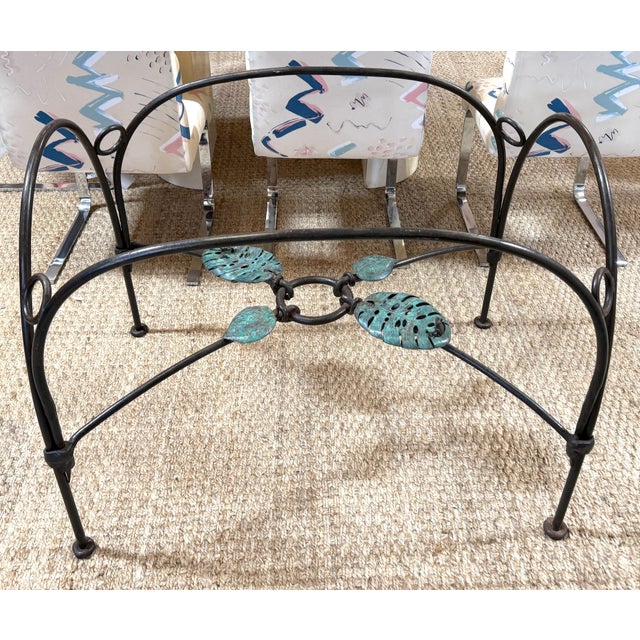 Emilia Castillo Verdigris Bronze Frog & Lily Pad Motif Table For Sale - Image 10 of 18