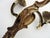 One Double-Light Bronze Wall Sconce with Acanthus Leaf Motif, 1950s For Sale - Image 9 of 10