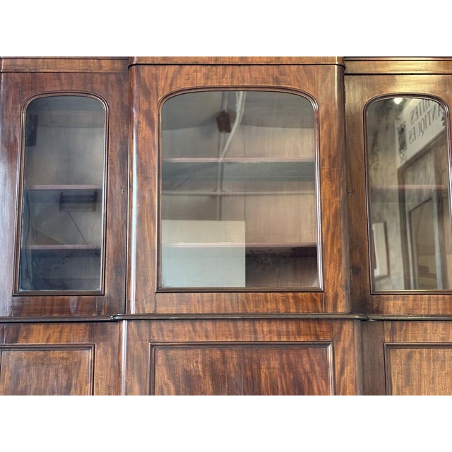 Antique Victorian Mahogany Three-Door Bookcase, 1880 For Sale - Image 4 of 10