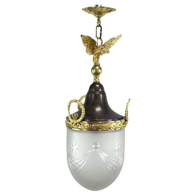 Art Nouveau Hanging Lamp with Eagle, 1890s For Sale - Image 11 of 11