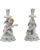 Pair Early 20th Century Porcelain Miniature Cherub Figurines Statues Playing Instrument For Sale - Image 12 of 12
