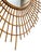 1950s Large Asymmetrical Bamboo Rattan Sunburst Mirror with Nails, 1960s For Sale - Image 5 of 9