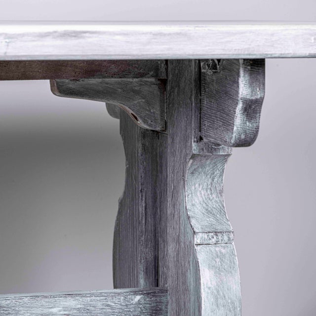 Vintage Weathered Rustic Oak Table For Sale - Image 10 of 13