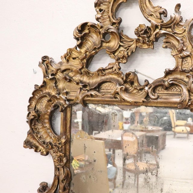 Antique Late 19th Century Gilt Wall Mirror For Sale - Image 12 of 14