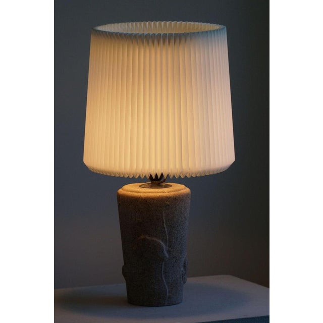 Stone Vintage French Modern Table Lamp in Stone with Elephant Motifs, 1970s For Sale - Image 7 of 16