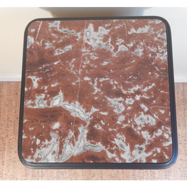 Early 1900's French Walnut and Marble Top Table For Sale - Image 4 of 7