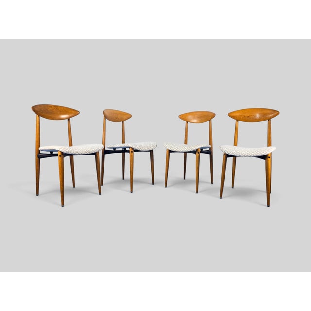 1960s Mid-Century Italian Dining Chairs in Beech, Italy, 1960s, Set of 4 For Sale - Image 5 of 18