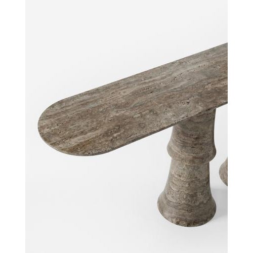 Travertine Console by Pietro Franceschini For Sale - Image 4 of 6