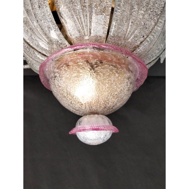 Glass Vintage Ceiling Light, 1980s For Sale - Image 7 of 9