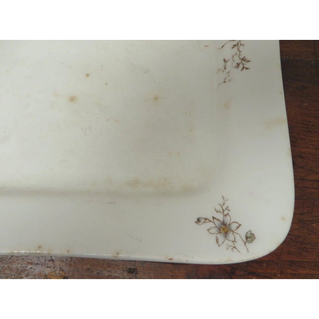 Antique Transfer Small Rectangular Platter by Maddock & Co Burslem
