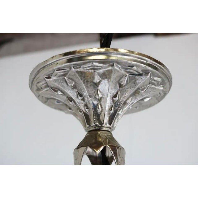 Antique French Art Deco Pendant Light by David Gueron Degue, 1925 For Sale - Image 6 of 15